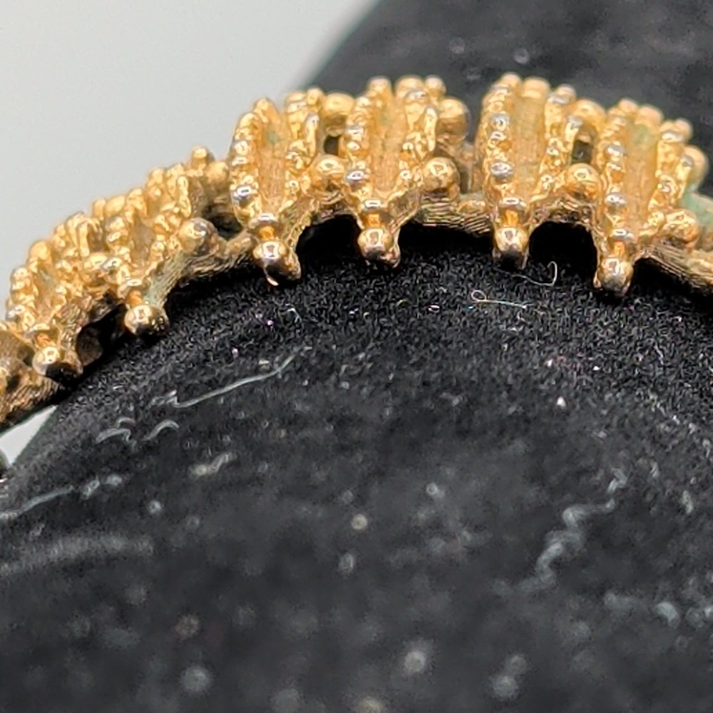 Vintage Avon Brutalist Gold Tone Textured Nugget Link‎ Bracelet - Picture 16 of 16